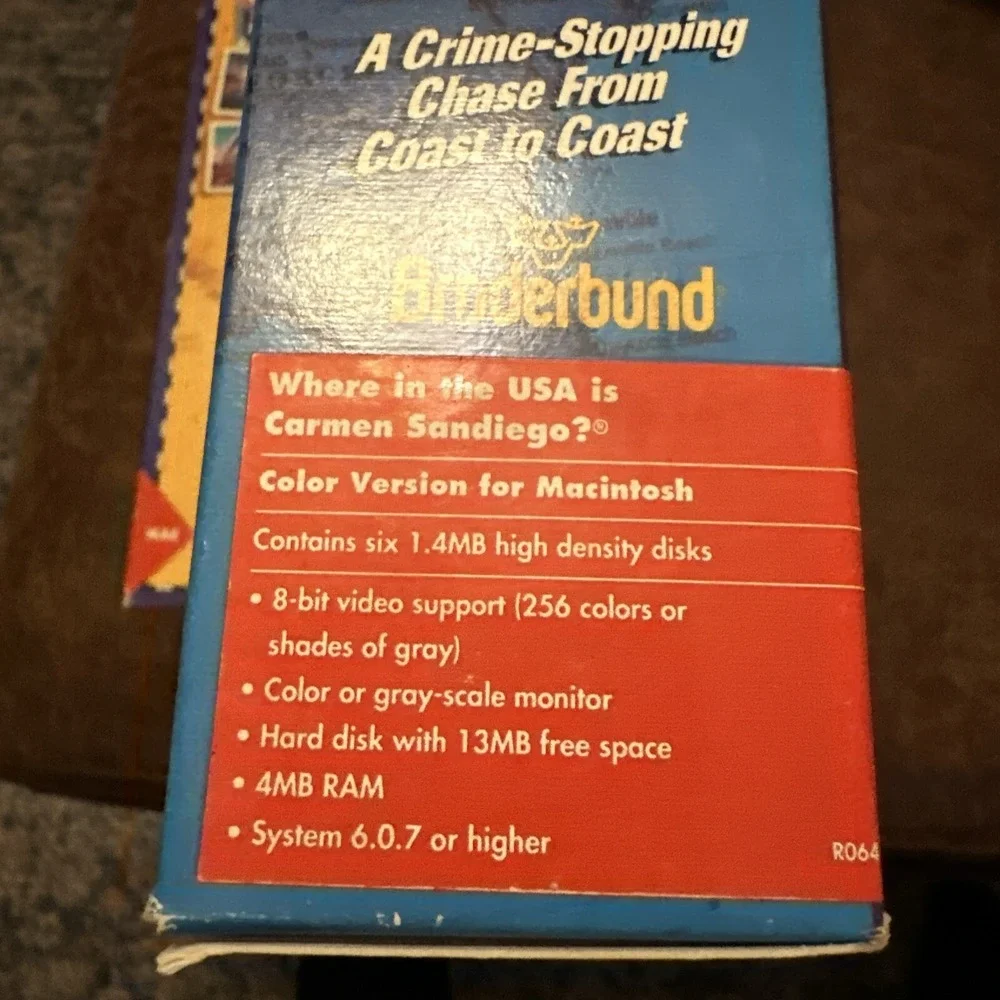 Vintage MacSoftware,Where In The World Is Carmen Sandiego,Where In USA 93 Bigbox